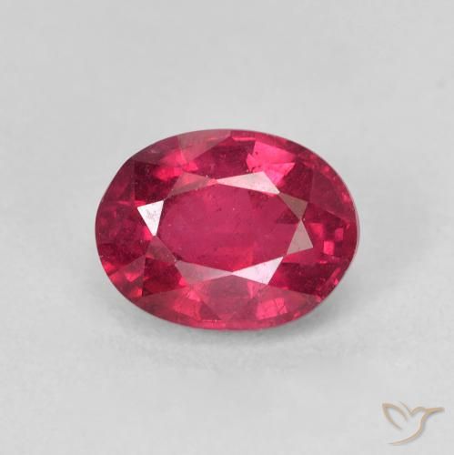 1.87ct Natural Deep Reddish Pink Ruby, Oval, VS