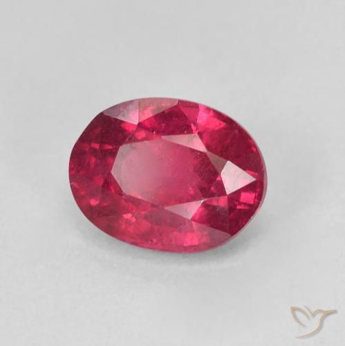 1.87 ct Red Ruby Stone, Natural Ruby in Oval Facet Shape for Sale