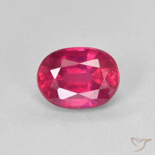 1.42ct Natural Light Red Ruby, Oval, VS