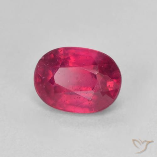 1.38 ct Red Ruby Stone, Natural Ruby in Oval Facet Shape for Sale