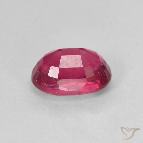 Ruby Gemstone in 7 x 5 mm (calibrated) Size for Sale, Ruby Stone in Pinkish Red Color