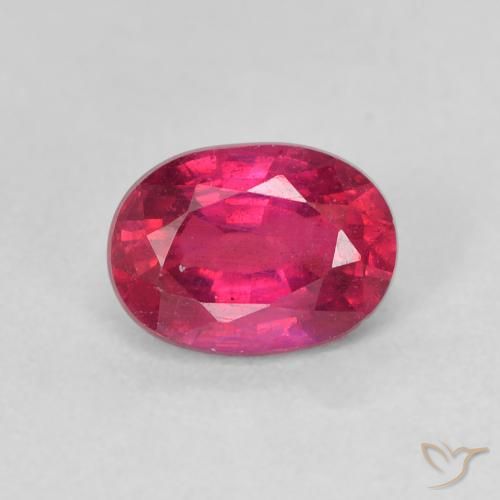 1.35ct Natural Light Red Ruby, Oval, VS