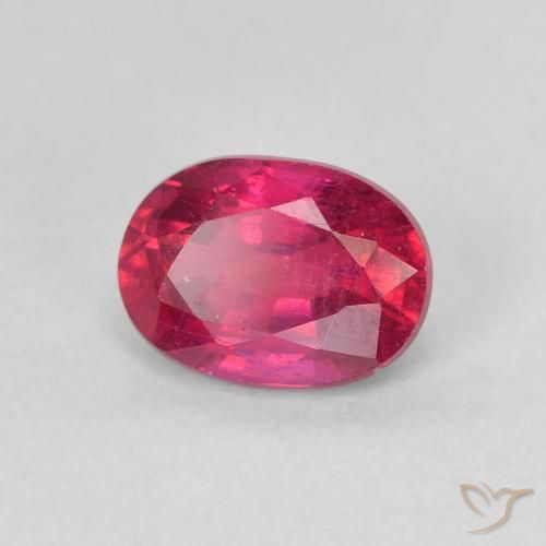 1.35 ct Red Ruby Stone, Natural Ruby in Oval Facet Shape for Sale