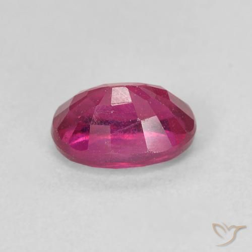 Ruby Gemstone in 7 x 5 mm (calibrated) Size for Sale, Ruby Stone in Light Red Color