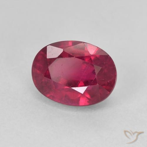 2.38 ct Red Ruby Stone, Natural Ruby in Oval Facet Shape for Sale