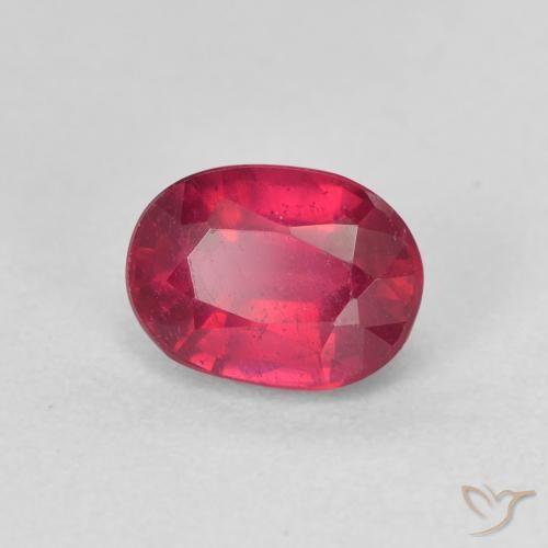 1.51 ct Red Ruby Stone, Natural Ruby in Oval Facet Shape for Sale