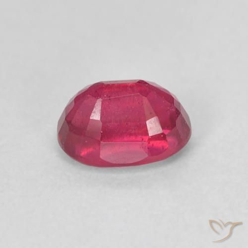 Ruby Gemstone in 7 x 5.2 mm Size for Sale, Ruby Stone in Pinkish Red Color