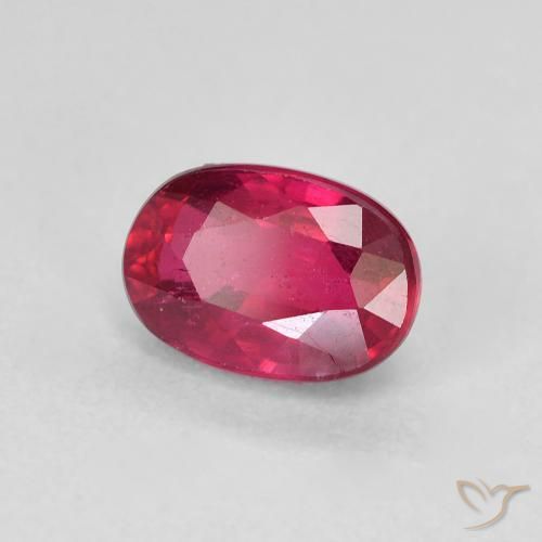 1.52 ct Red Ruby Stone, Natural Ruby in Oval Facet Shape for Sale