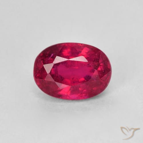 1.43ct Natural Deep Reddish Pink Ruby, Oval, VS