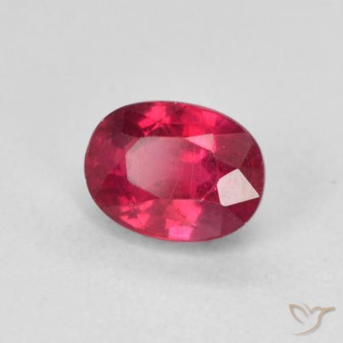 1.50 ct Red Ruby Stone, Natural Ruby in Oval Facet Shape for Sale