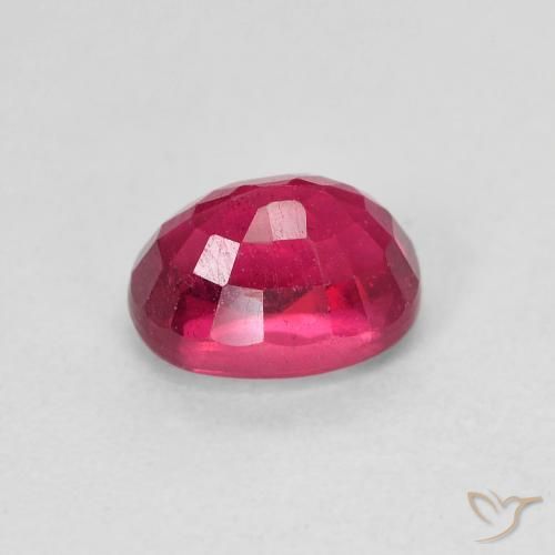 Ruby Gemstone in 7 x 5 mm (calibrated) Size for Sale, Ruby Stone in Medium Red Color