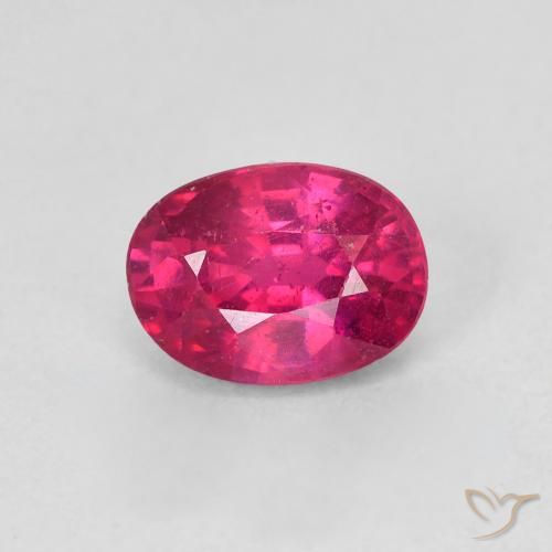 1.23ct Natural Light Red Ruby, Oval, VS