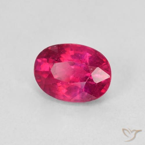 1.23 ct Red Ruby Stone, Natural Ruby in Oval Facet Shape for Sale