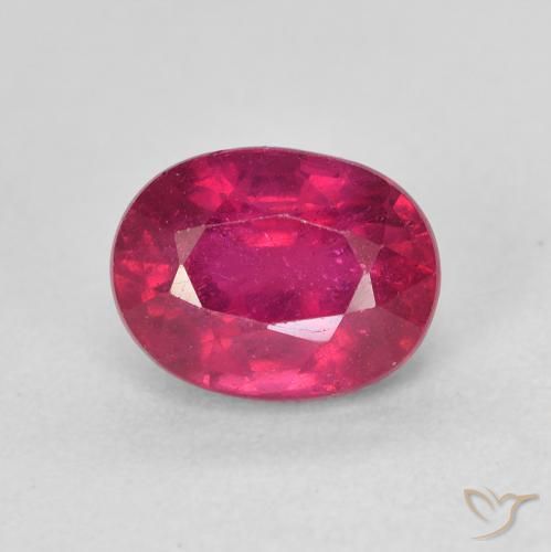 2.38ct Natural Light Red Ruby, Oval, VS