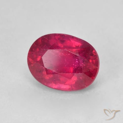 2.38 ct Red Ruby Stone, Natural Ruby in Oval Facet Shape for Sale