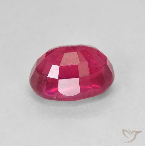 Ruby Gemstone in 8 x 6 mm (calibrated) Size for Sale, Ruby Stone in Light Red Color