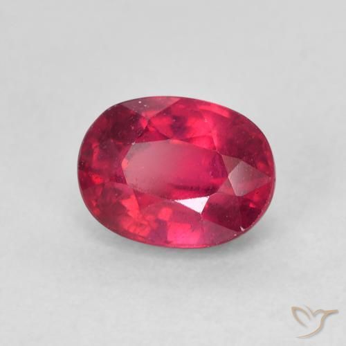 2.17 ct Red Ruby Stone, Natural Ruby in Oval Facet Shape for Sale