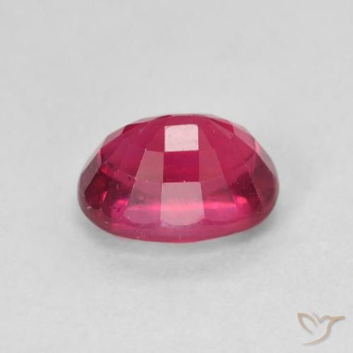 Ruby Gemstone in 8 x 6 mm (calibrated) Size for Sale, Ruby Stone in Deep Crimson Color