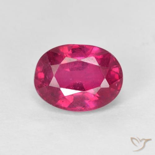1.98 ct Oval Cut Ruby, 8 x 6 mm From Madagascar, Photo A