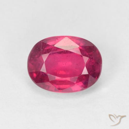 2.04ct Natural Light Red Ruby, Oval, VS