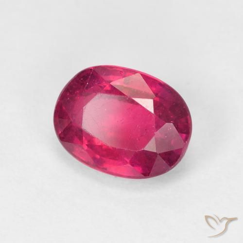 2.04 ct Red Ruby Stone, Natural Ruby in Oval Facet Shape for Sale