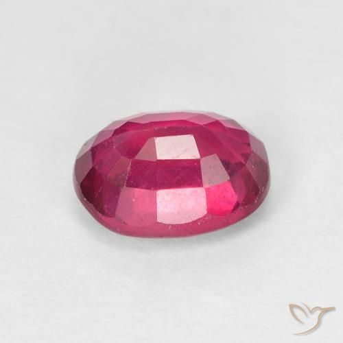 Ruby Gemstone in 8 x 6 mm (calibrated) Size for Sale, Ruby Stone in Light Red Color