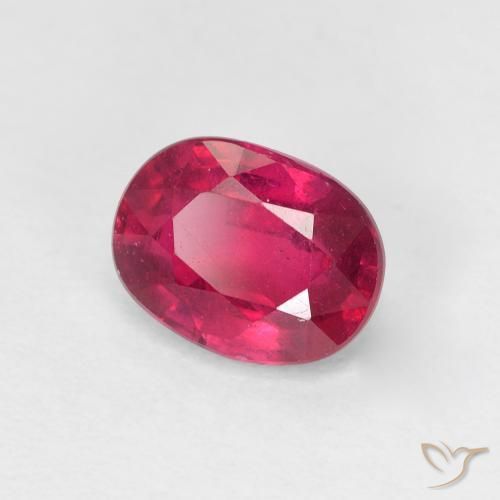 1.85 ct Red Ruby Stone, Natural Ruby in Oval Facet Shape for Sale