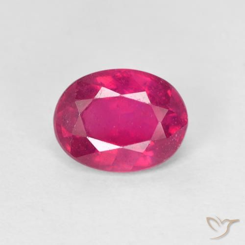 1.54ct Natural Light Red Ruby, Oval, VS