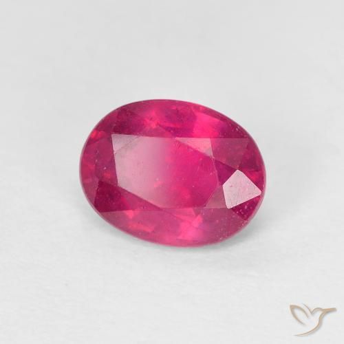 1.54 ct Red Ruby Stone, Natural Ruby in Oval Facet Shape for Sale