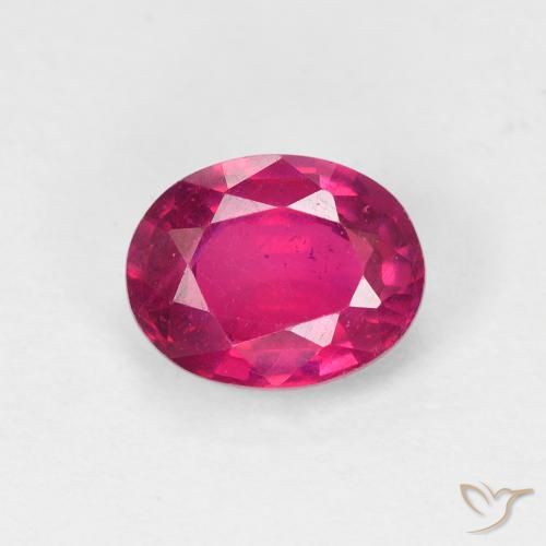 1.60ct Natural Light Red Ruby, Oval, VS