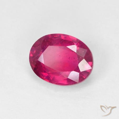 1.60 ct Red Ruby Stone, Natural Ruby in Oval Facet Shape for Sale