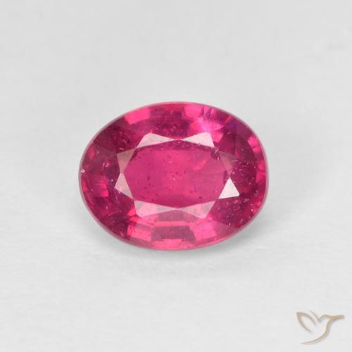 1.56ct Natural Light Red Ruby, Oval, VS