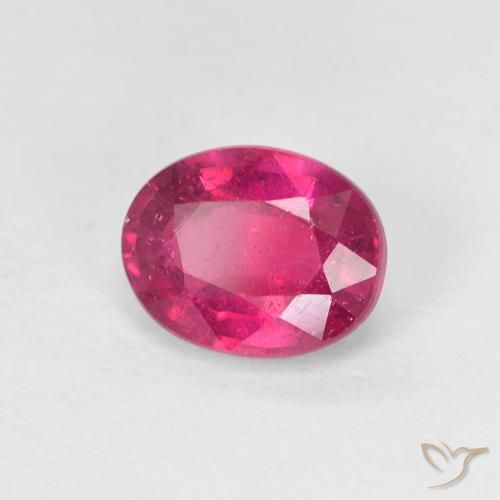 1.56 ct Red Ruby Stone, Natural Ruby in Oval Facet Shape for Sale