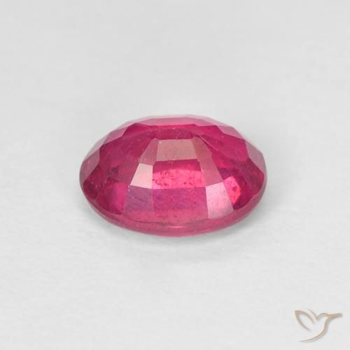 Ruby Gemstone in 7.5 x 5.9 mm Size for Sale, Ruby Stone in Light Red Color