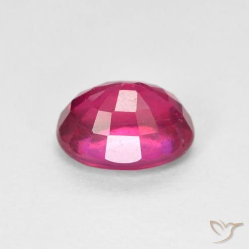 Ruby Gemstone in 8 x 6 mm (calibrated) Size for Sale, Ruby Stone in Light Red Color