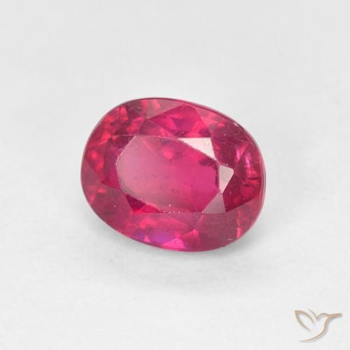 1.91 ct Red Ruby Stone, Natural Ruby in Oval Facet Shape for Sale