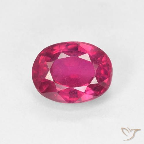 1.88ct Natural Light Red Ruby, Oval, VS