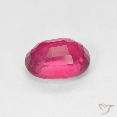 Ruby Gemstone in 8 x 6 mm (calibrated) Size for Sale, Ruby Stone in Jam Red Color