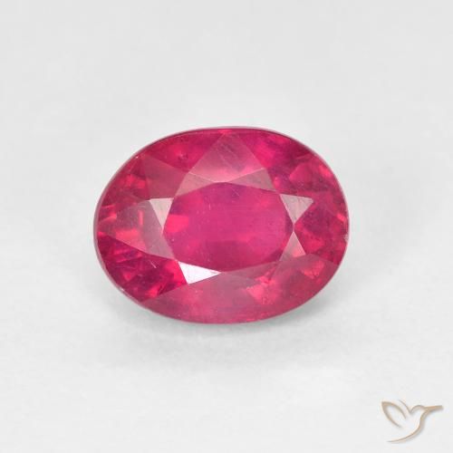 1.87ct Natural Light Red Ruby, Oval, VS