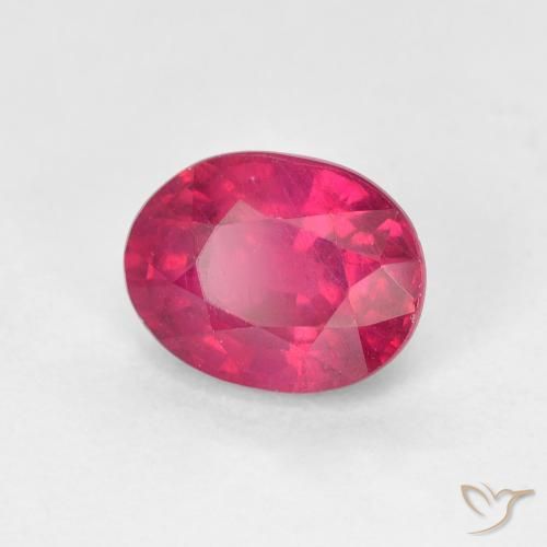 1.87 ct Red Ruby Stone, Natural Ruby in Oval Facet Shape for Sale