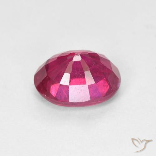 Ruby Gemstone in 8 x 6 mm (calibrated) Size for Sale, Ruby Stone in Light Red Color