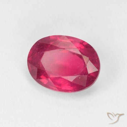 1.94 ct Red Ruby Stone, Natural Ruby in Oval Facet Shape for Sale