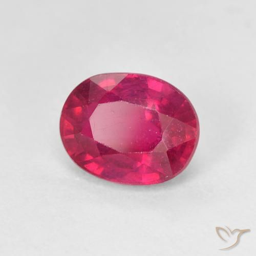 1.86 ct Red Ruby Stone, Natural Ruby in Oval Facet Shape for Sale