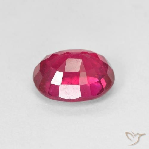 Ruby Gemstone in 8 x 6 mm (calibrated) Size for Sale, Ruby Stone in Light Red Color