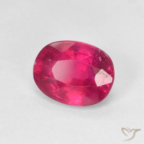 1.86 ct Red Ruby Stone, Natural Ruby in Oval Facet Shape for Sale