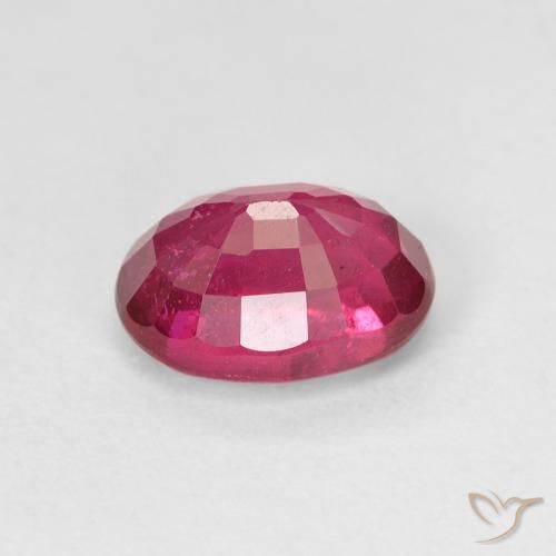 Ruby Gemstone in 8 x 6 mm (calibrated) Size for Sale, Ruby Stone in Light Red Color