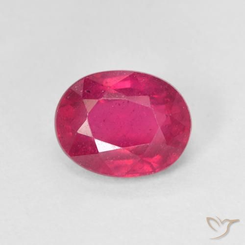 1.80ct Natural Light Red Ruby, Oval, VS