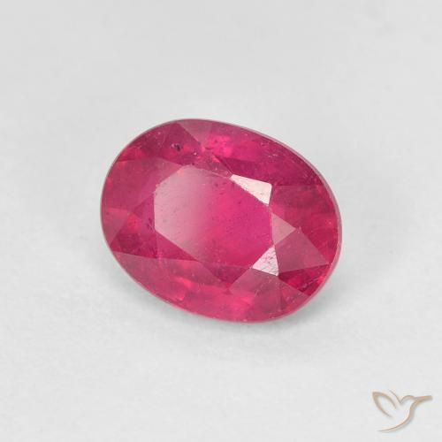 1.80 ct Red Ruby Stone, Natural Ruby in Oval Facet Shape for Sale