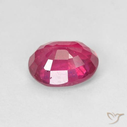 Ruby Gemstone in 8 x 6 mm (calibrated) Size for Sale, Ruby Stone in Light Red Color