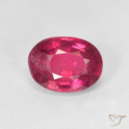 1.85 ct Oval Cut Ruby, 8 x 6 mm From Madagascar, Photo A